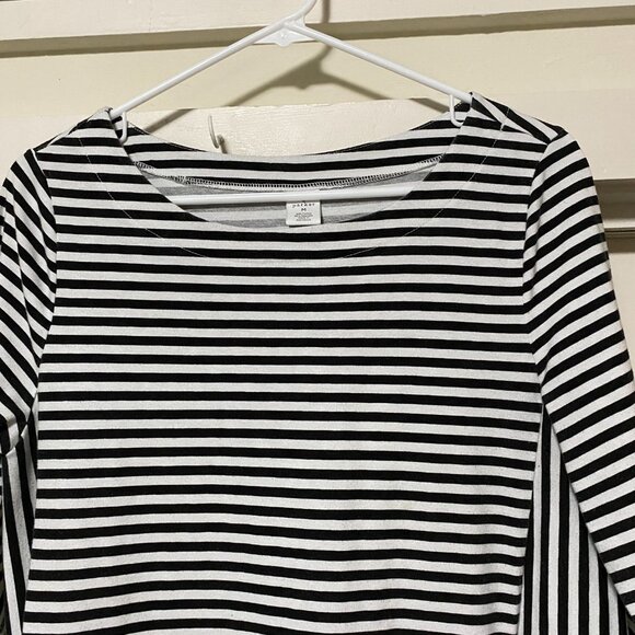 Peyton & Parker 1/2 sleeve navy & white stripe dress, size M - Picture 2 of 8